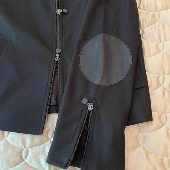 Akris Brown Wool Jacket with Velvet Collar Size 6 - Picture 10 of 14